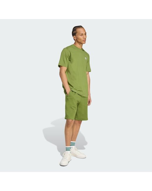 Adidas Green Trefoil Essentials Tee for men