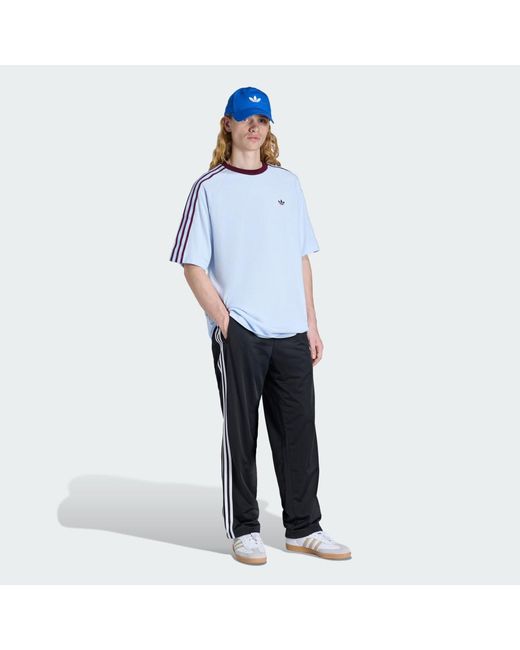 Adidas Originals Blue Britcore Short Sleeve Ringer T-Shirt for men