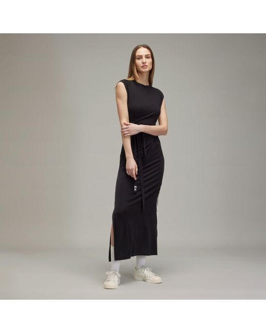 Adidas Black Y-3 Tencel Stripes Dress