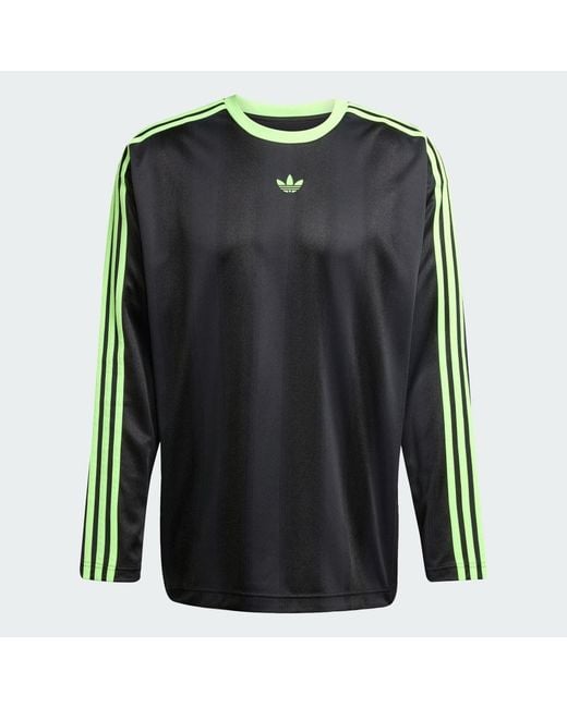 Adidas Black Adicolor Jacquard Long-Sleeve Jersey for men