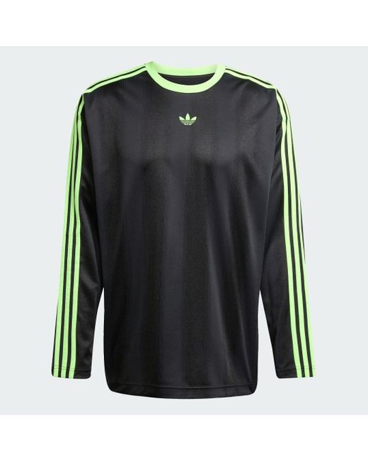 Maglia Adicolor Jacquard A Maniche Lunghe di Adidas in Black da Uomo