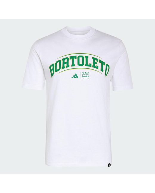 Adidas White Audi Revolut F1 Team Gabriel Bortoleto Graphic Iii T-Shirt for men