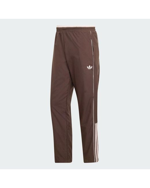 Adidas Originals Brown Half Stripes Track Pants for men