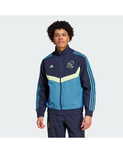 Adidas Blue Ajax Amsterdam Seasonal Track Top for men