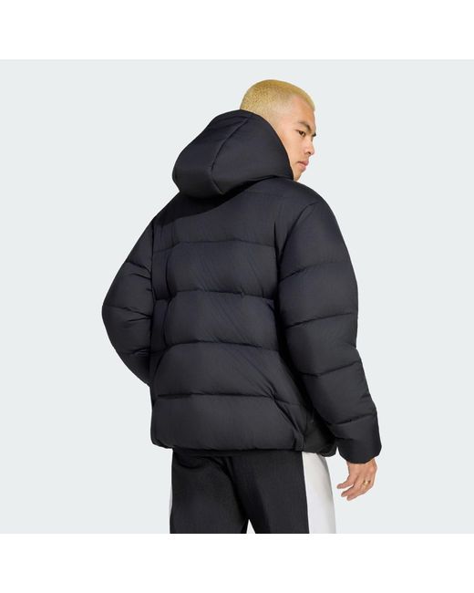 Adidas Blue Juventus Turin Climawarm 3 Stripes Puffer Down Hooded Jacket for men