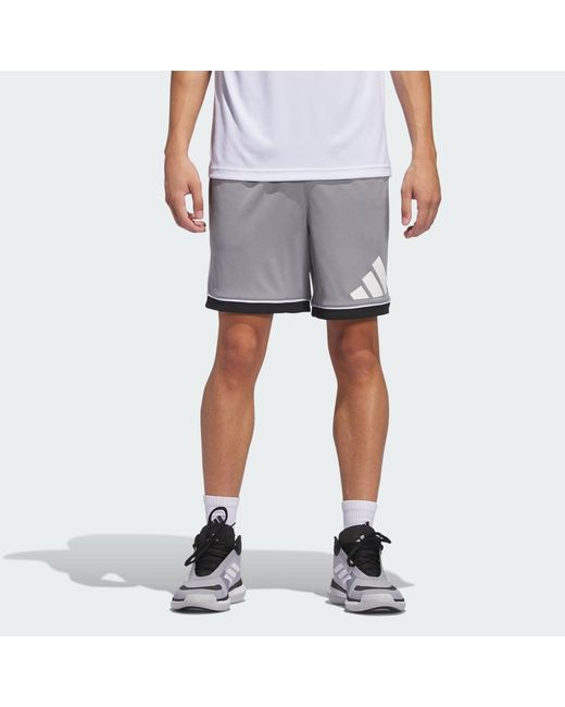 Adidas Gray Basketball Badge Of Sport Shorts for men