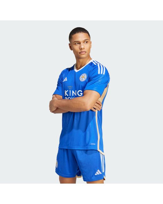 Adidas Blue Leicester City Fc 23/24 Home Jersey for men
