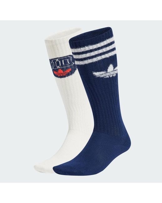 Knee Socks 2 Pairs di Adidas in Blue