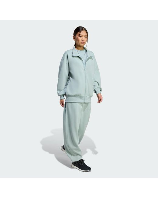 Adidas Blue Soft Lux Loose Full-Zip