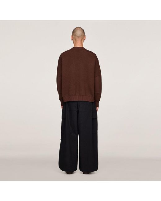 Adidas Brown Y-3 Ut Knit Crew Sweatshirt