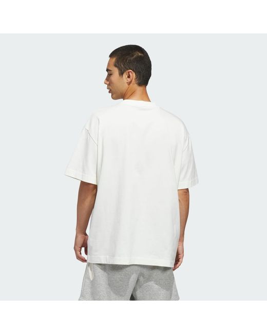 Adidas White Basketball T-Shirt (Gender Neutral)