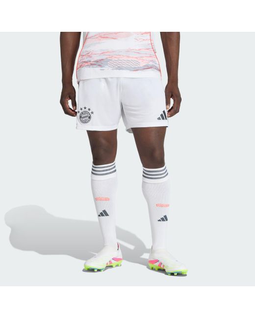 Adidas White Fc Bayern 25/26 Away Shorts for men