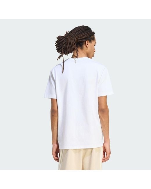 Adidas White Kit Small Logo T-Shirt for men