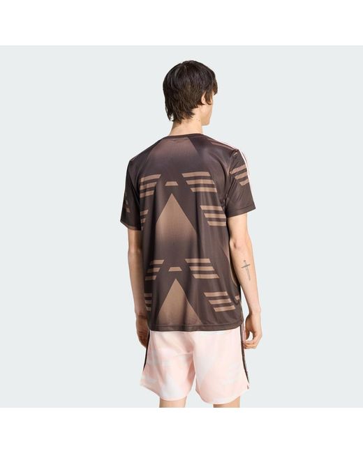 Adidas Originals Brown Jersey Adidas Loose Sponsored Jersey for men