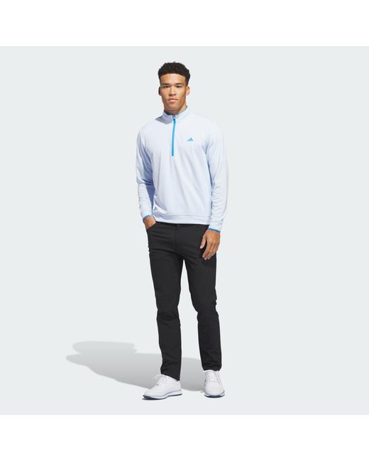 Adidas Blue Lightweight Half-Zip Top for men