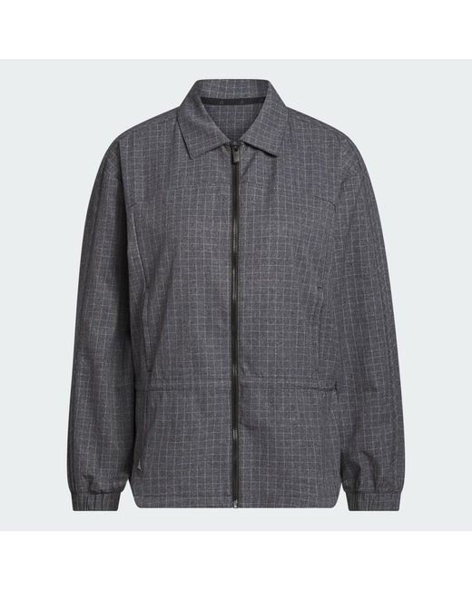 Adidas Gray Ultimate365+ Peplum Grid Jacket
