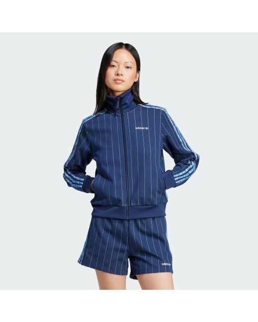 Adidas Blue Originals X Liberty London Tonal Blocked Track Top