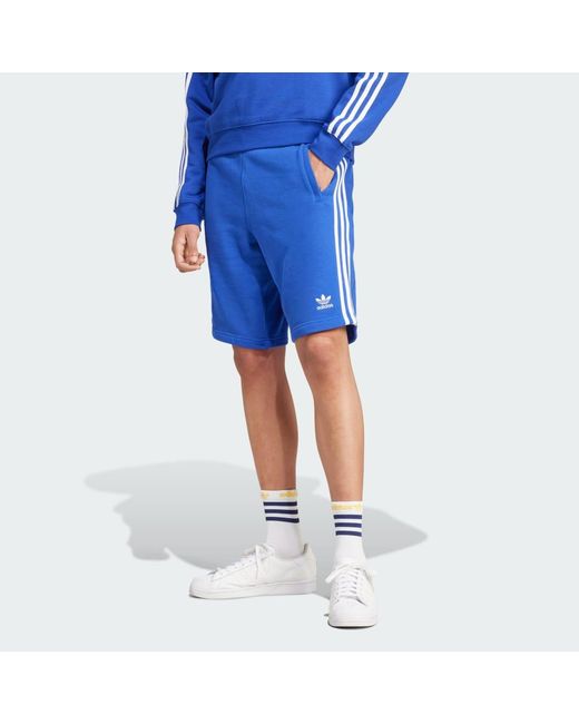 Adidas Blue Adicolor 3-Stripes Shorts for men