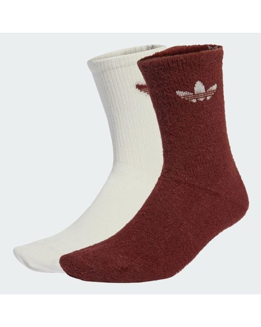Calzino A Mezza Gamba Soffice 2 Paia di Adidas in Red