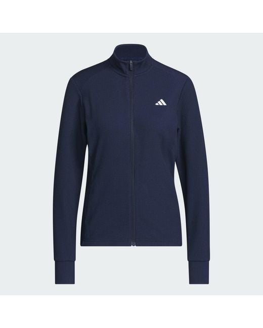 Giacca Con Zip Completa E Texture Performance di Adidas in Blue