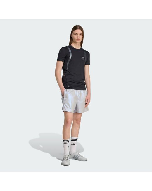 Maglietta Techfit Tight Archive di Adidas in Black da Uomo