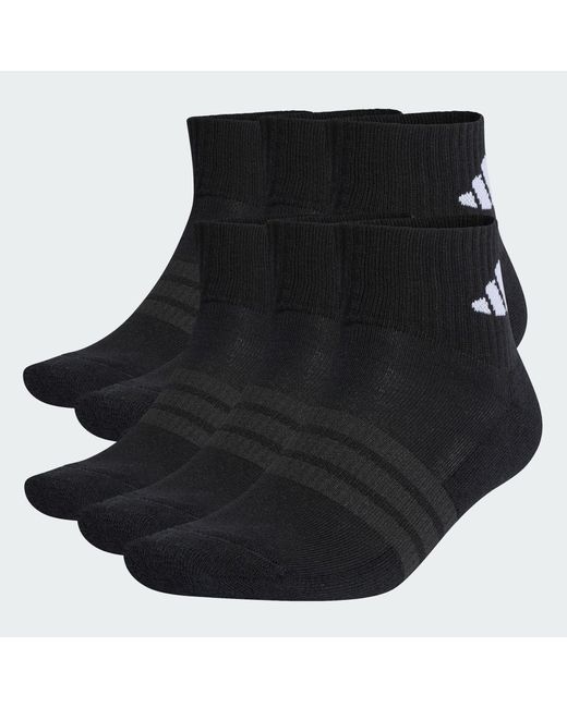 Adidas Black Cushioned Essentials Ankle Socks 6 Pair Pack
