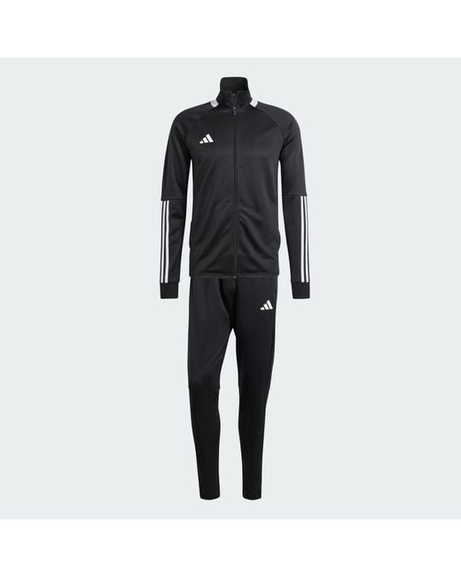 Adidas Black Sereno Aeroready Cut 3-Stripes Track Suit for men