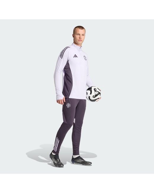 Adidas Purple Manchester United Tiro 25 Competition Training Top for men