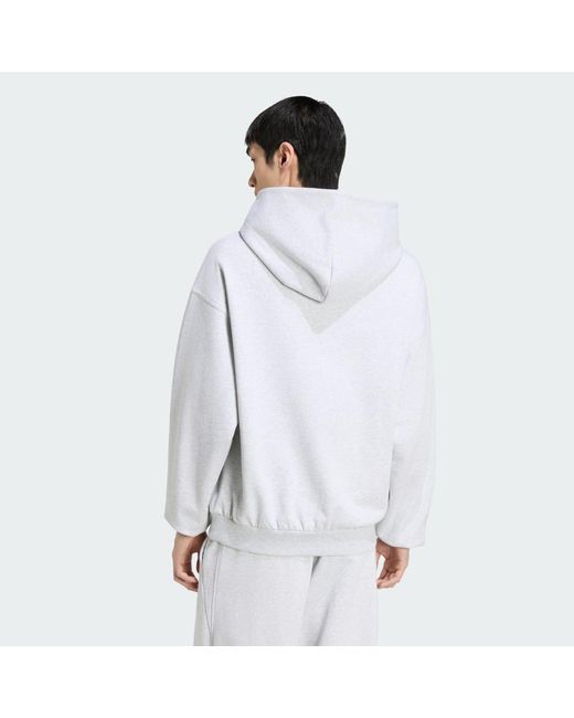 Adidas White Kit Small Logo Hoodie for men