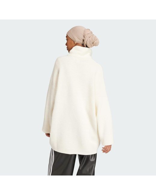 Premium Oversized Knit Turtleneck Adidas de color Natural