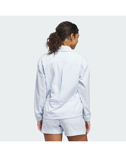 Adidas White Ultimate365+ Peplum Grid Jacket