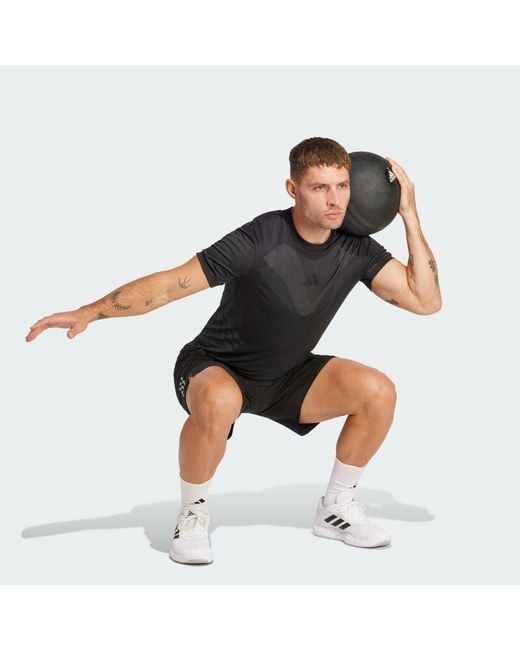 Adidas Black Seamless T-Shirt for men