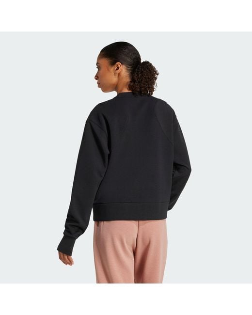 Adidas Black Designed-For-Training Warm-Up Crewneck Sweatshirt