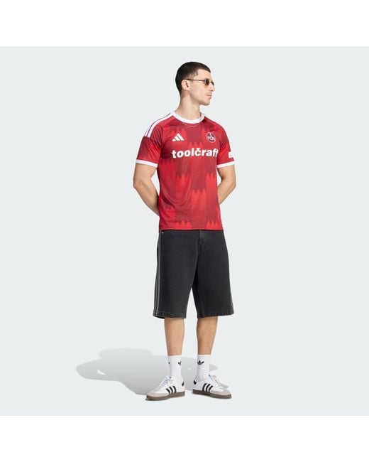 Adidas Red 1. Fc Nuremberg 26/27 Home Jersey for men