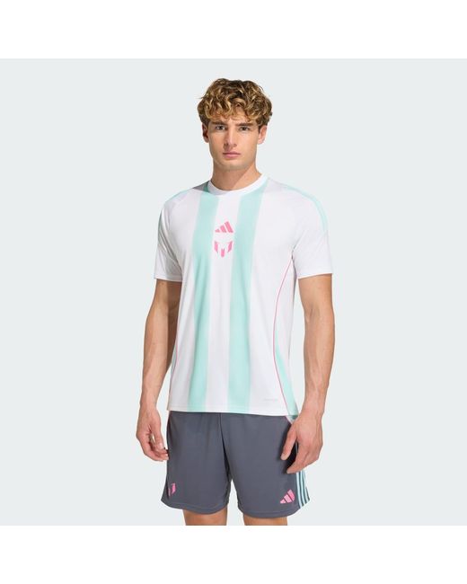 Adidas White Football Messi Training Jersey Kd6421 for men