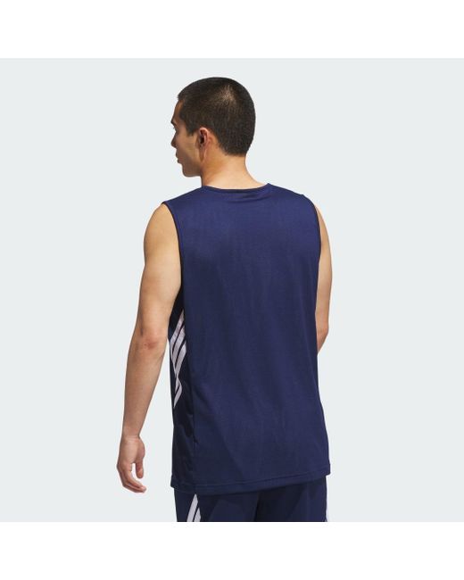 Adidas Blue 3G Speed Reversible Basketball Aeroready Jersey for men