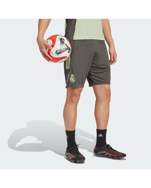 Adidas Gray Real Madrid Tiro 25 Competition Training Shorts for men