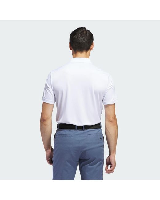 Adidas White Adi Performance Polo Shirt for men
