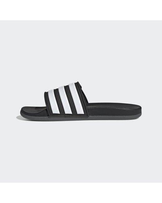 adidas black slide flip flop