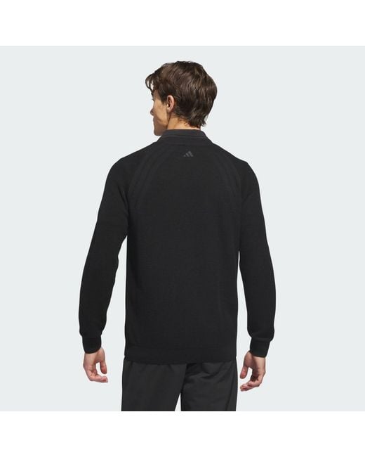 Adidas Black Ultimate365 Tour Knit Crewneck Sweatshirt for men