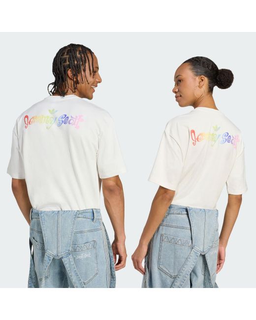 T-Shirt X Jeremy Scott Pride Graphic di Adidas in Blue