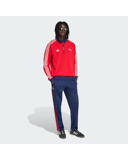 Adidas Red Arsenal Fc Og Half Zip Top for men