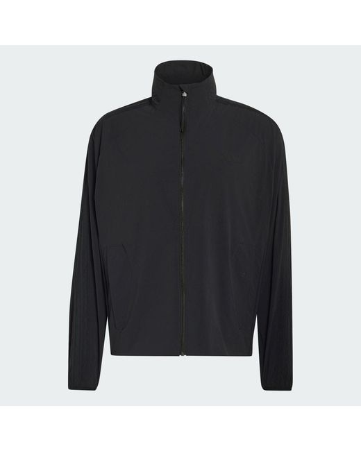 Adidas Black City Tech 3 Stripes Track Top for men