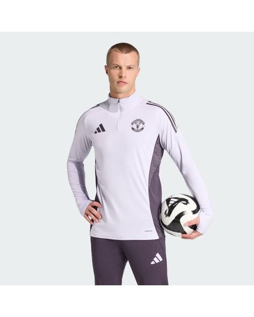 Adidas Purple Manchester United Tiro 25 Competition Training Top for men
