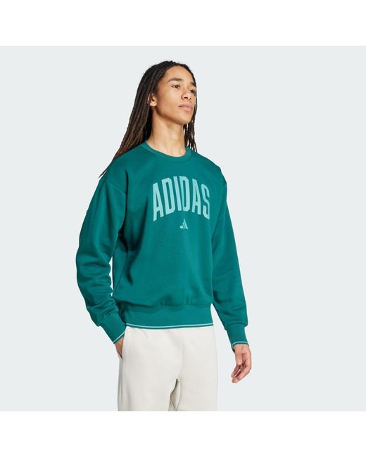 Adidas Green Collegiate Sweat for men