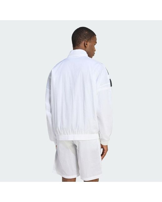 Adidas White Archive Blocked Track Top for men