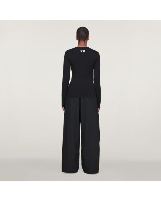 Adidas Black Y-3 Nylon Tracksuit Bottoms