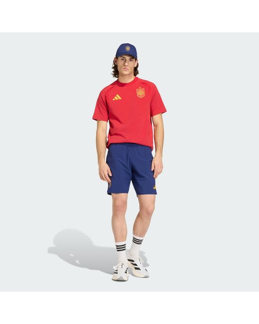 Adidas Blue Spain Tiro Travel Shorts for men