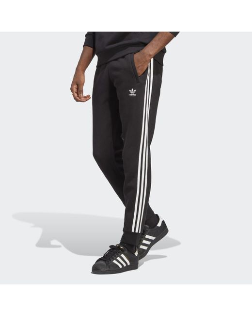 Adidas Black Adicolor Classics 3-Stripes Joggers for men