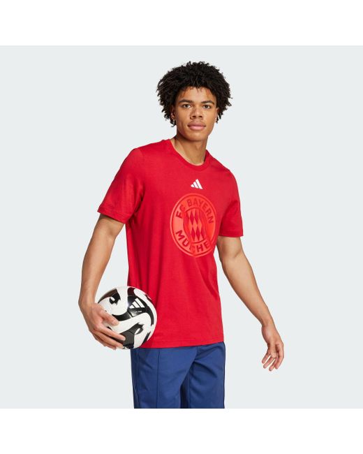 Adidas Red Fc Bayern Dna Graphic T-Shirt for men